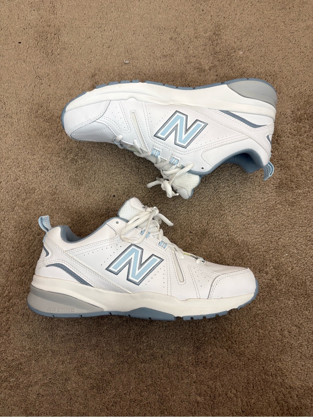 New Balance Women's Size 11 B WX608v5 Lace-Up Sneakers Shoes White Light Blue